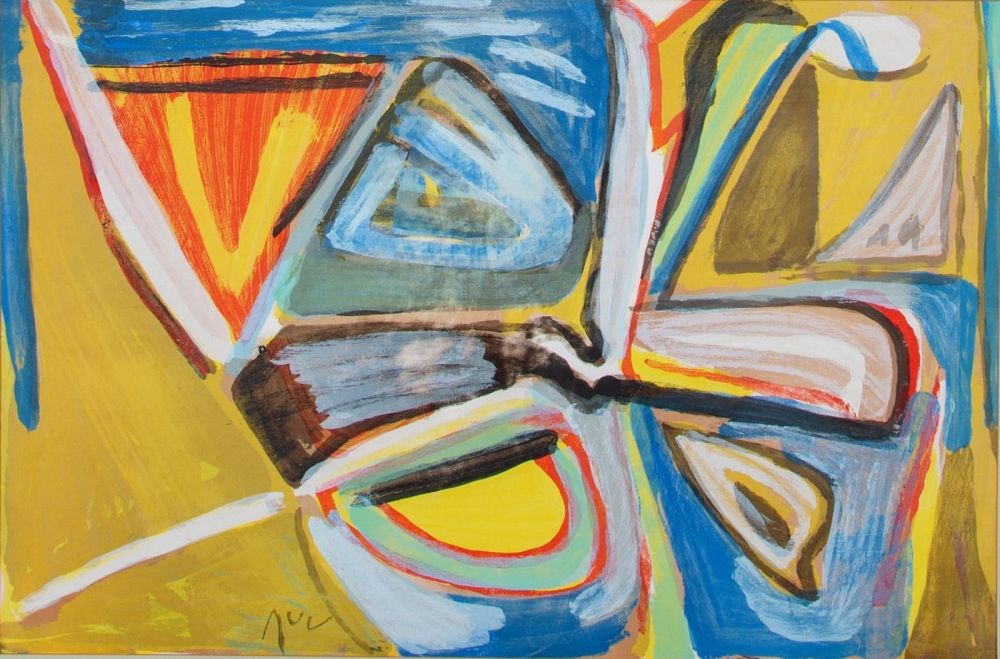 Lithograph Van Velde - MP 386 - Le bonheur de Matisse