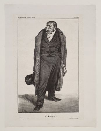 Lithograph Daumier - Mr. D'Argo..