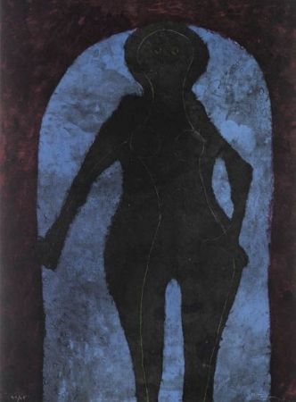 Lithograph Tamayo - Mujer en negro