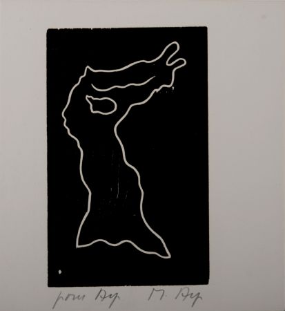 Woodcut Arp - Multiple Femme VI, 1956