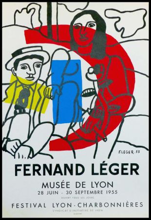 Lithograph Leger - MUSEE DE LYON - FESTIVAL LYON CHARBONNIERES
