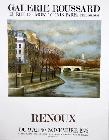 Lithograph Renoux - Musee du Luxembourg 