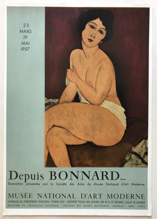 Lithograph Modigliani - Musee National d'Art Moderne