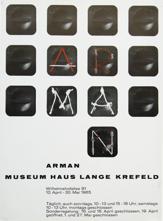 Poster Arman - '' Museum Haus Lange ''  Krefeld