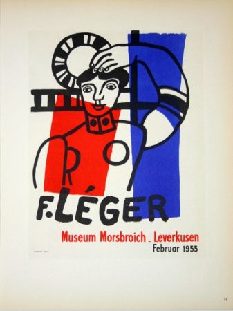 Lithograph Leger - Museum  Morsbroich  - Leverkussen 1955