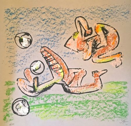 Lithograph Matta - Music foot II