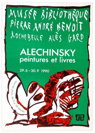 Poster Alechinsky - Musée Bibliothèque PIerre André Benoit