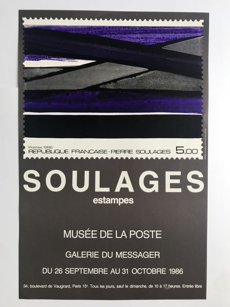 Poster Soulages - Musée de la Poste