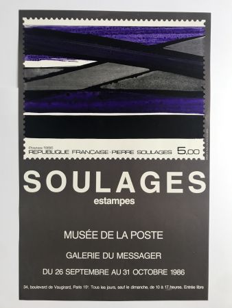 Poster Soulages - Musée de la Poste