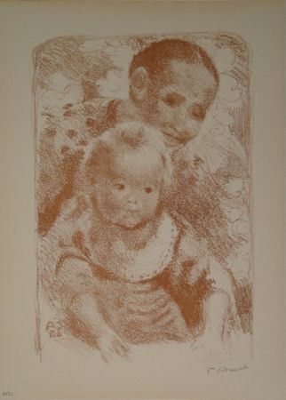 Lithograph Amiet - Mutter und Kind