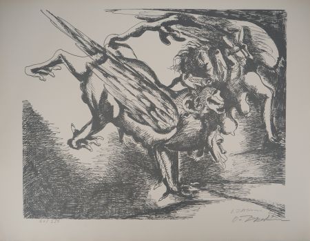Lithograph Zadkine - Mythologie : Hercule luttant contre l'hydre de Lerne