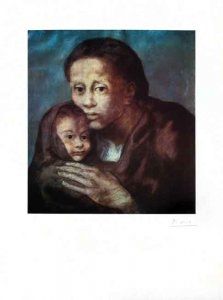 Lithograph Picasso - Mère et enfant Au Fichu