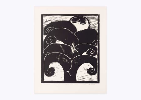 Woodcut Alechinsky - Naissance d'Eros