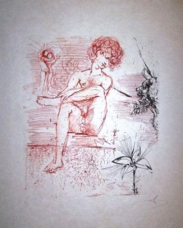 Etching Dali - Narcisse (Narcissus)