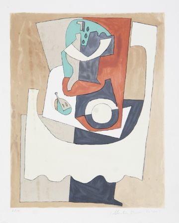 Lithograph Picasso - Nature Morte Au Gueridon et a L'Assiette