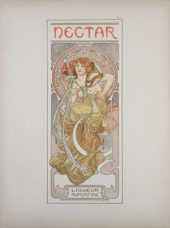 Lithograph Mucha - Nectar, 1902