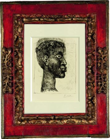 Etching Picasso - Negre Negre Negre” Portrait of Aimè Cesare