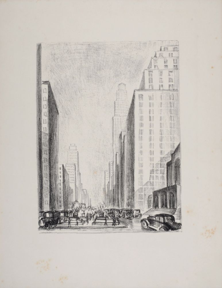 Lithograph Lubbers - New-York, 1931