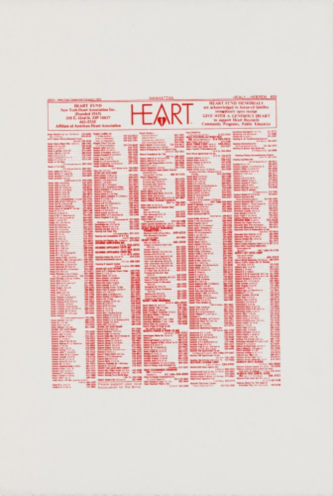 Screenprint Warhol - New York Heart Association Phonebook Ad (F. & S. IIIA.57A)