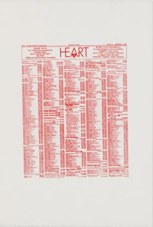 Screenprint Warhol - New York Heart Association Phonebook Ad (F. & S. IIIA.57A)