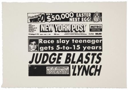 Screenprint Warhol - New York Post (Judge Blasts Lynch) (FS IIA.46)