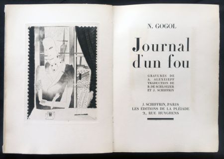 Illustrated Book Alexeïeff - Nicolai Gogol : JOURNAL D'UN FOU. 21 gravures originales (1927).