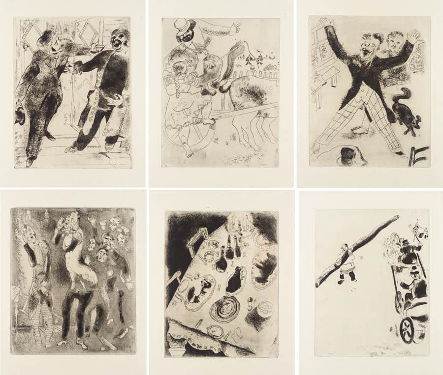 Illustrated Book Chagall - Nicolas Gogol : LES ÂMES MORTES. 118 eaux-fortes originales de Marc Chagall