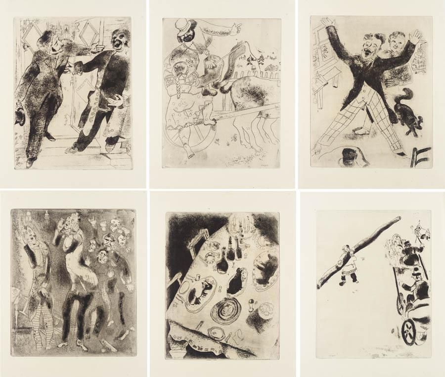 Illustrated Book Chagall - Nicolas Gogol : LES ÂMES MORTES. Eaux-fortes originales de Marc Chagall