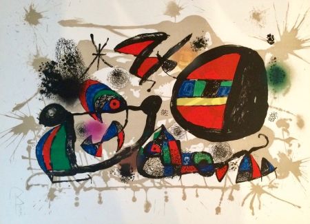 Lithograph Miró - Nid d'alouettes