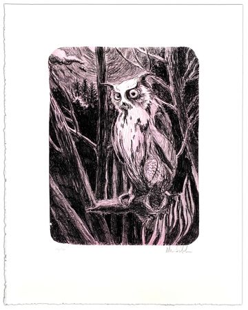 Lithograph Schelde - Night Owl