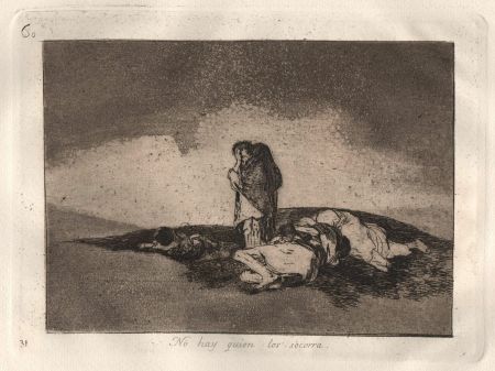 Etching And Aquatint Goya - No hay quien los socorra