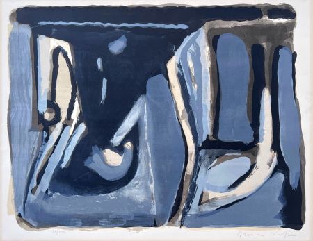 Lithograph Van Velde - Nocturne