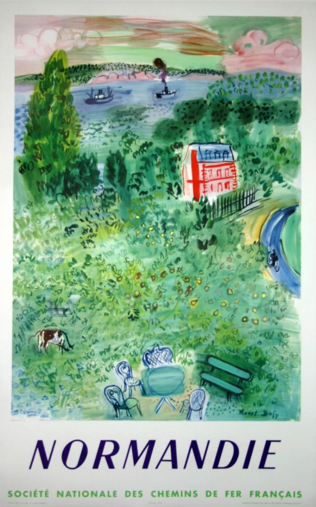 Lithograph Dufy - Normandie 
