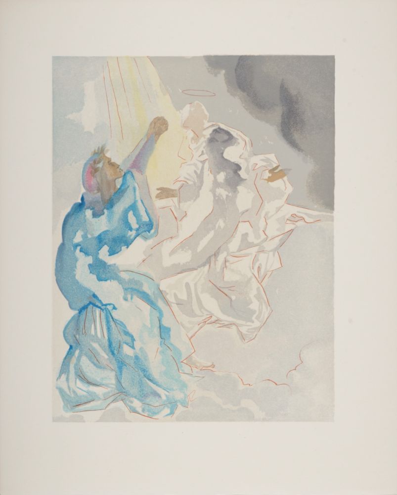 Woodcut Dali - Nouvel aspect de Béatrice, 1963