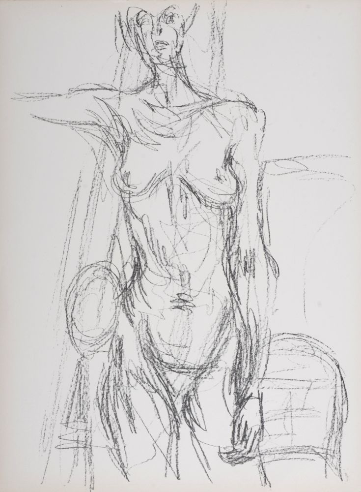 Lithograph Giacometti - Nu, 1961