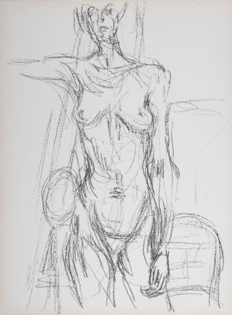 Lithograph Giacometti - Nu, 1961