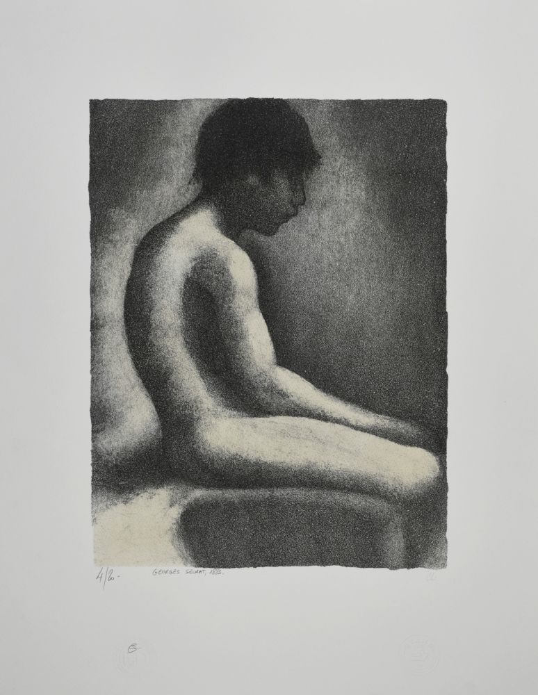Lithograph Seurat - NU ASSIS / SEATED NUDE, 1883