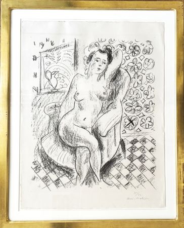 Lithograph Matisse - Nu Au Fauteuil Sur Fond Moucharabieh