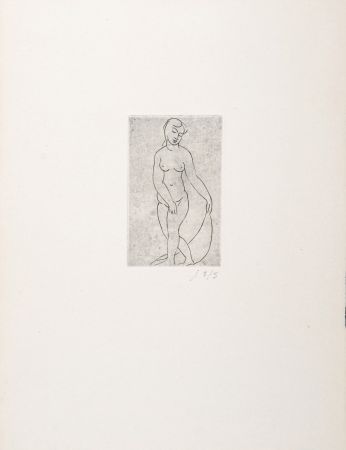 Etching Derain - Nu au voile, 1948