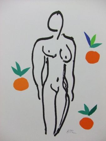 Lithograph Matisse - Nu aux oranges