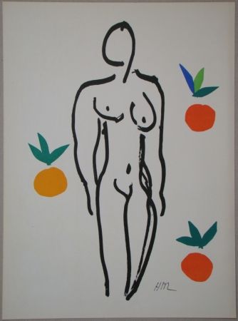Lithograph Matisse - Nu aux oranges