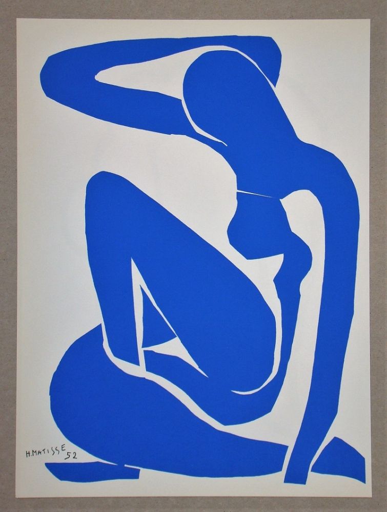 Lithograph Matisse (After) - Nu bleu I.-1952