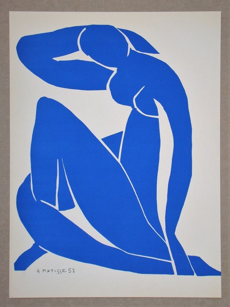 Lithograph Matisse (After) - Nu bleu II.-1952