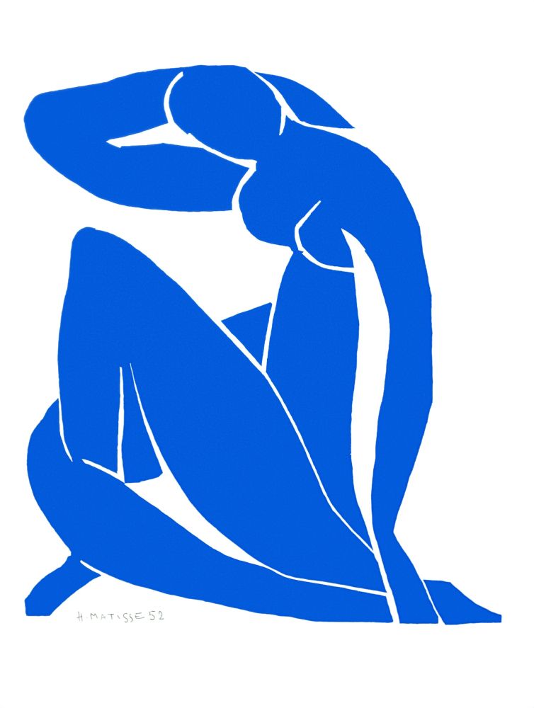Lithograph Matisse - Nu Bleu II (Blue Nude II)