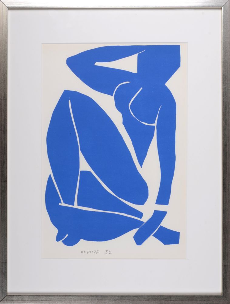 Lithograph Matisse (After) - Nu Bleu III, 1958 - FRAMED
