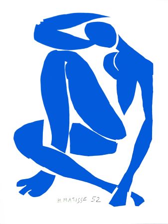 Lithograph Matisse - Nu Bleu IV (Blue Nude IV)