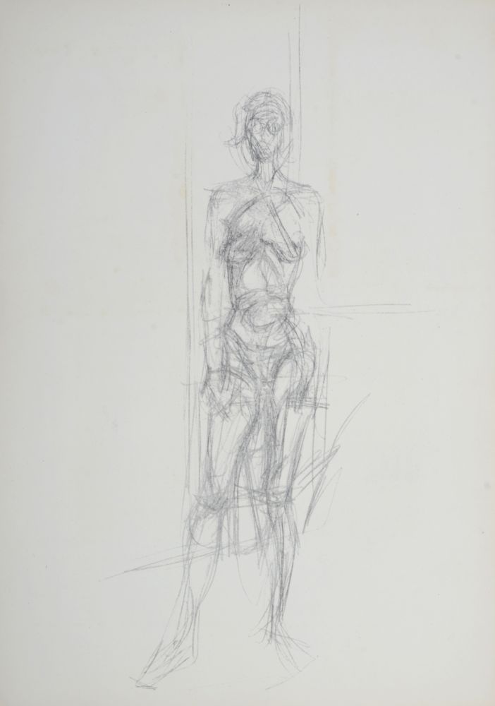 Lithograph Giacometti - Nu debout, 1954