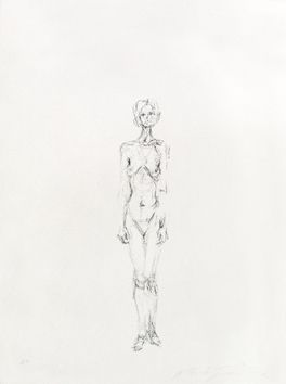 Lithograph Giacometti - Nu Debout II