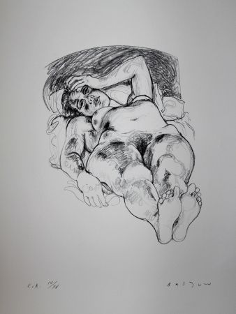 Lithograph Bastow - Nu  Féminin / Female Nude - 1