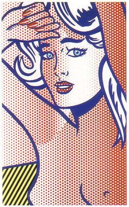 Screenprint Lichtenstein - Nude with Blue Hair, State 1